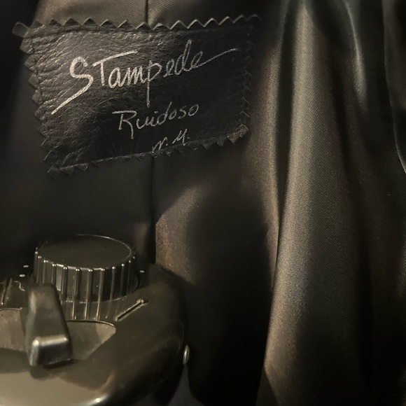 SUPER CUTE Stampede Ruidoso Leather / Suede Fringed Jacket, size 14 - Picture 5 of 8